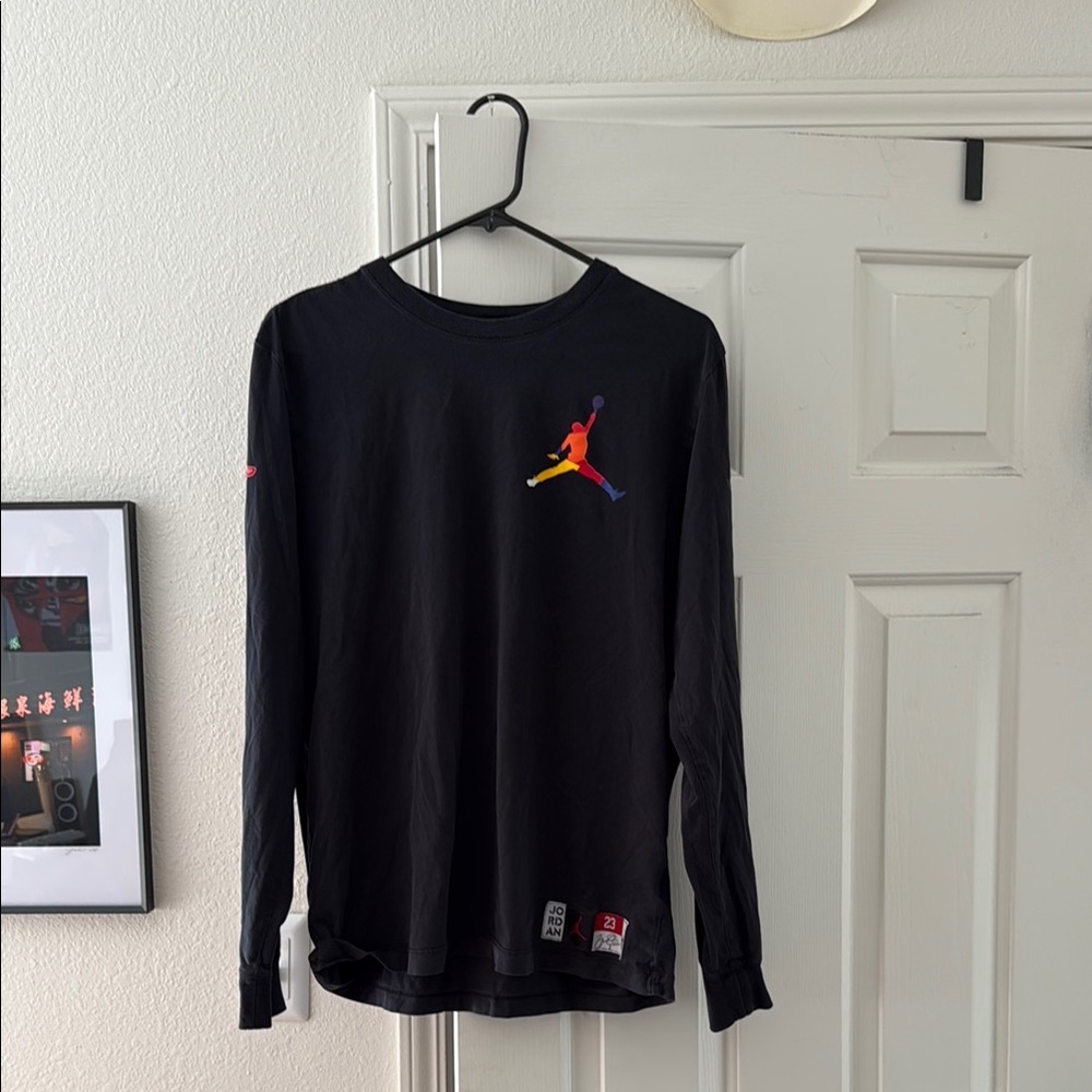 Air Jordan Black Long Sleeve Tee Iconic Comfort
